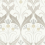Papel pintado M&eacute;daillon Pomme de Pin Initiales GRIS PÂLE ET BEIGE AC9172