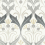 Papel pintado M&eacute;daillon Pomme de Pin Initiales ANTHRACITE ET BEIGE AC9174