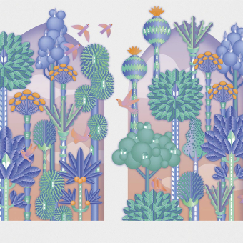 Papeles pintados panorámico Biophilic Futures 2