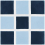 Baldosa hidr&aacute;ulica Damier Cimenterie de la Tour Bleu MFC02-BLEU