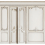 Papeles pintados panor&aacute;mico Boiseries Haussmann Koziel Blanc porcelaine DPH003P