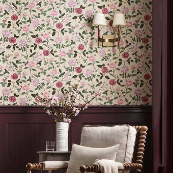 Papel pintado rosas