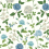 Papel pintado rosas Rifle Paper Co. Blue RF7543
