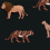 Papeles pintados panor&aacute;mico Big Cats Studio Ditte Dark big_cats_dark