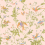 Papel pintado Hummingbirds Cole and Son Tangerine & Olive on Blush 124/1002