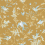 Papel pintado Hummingbirds Cole and Son Ice Blue on Metallic Gold 124/1006