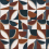 Tissu Impatient Casamance Bleu Nordique Acajou 11530118