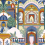 Papel pintado Mysore Raccord parfait Paon mysore-paon