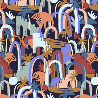 Papel pintado  Autruches City