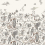 Papier peint panoramique Cloud Forest Emma J. Shipley by Clarke and Clarke Ivory W0200/01
