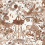 Papier peint Paradise Lost Emma J. Shipley by Clarke and Clarke Sepia W0216/04