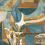Papel pintado panor&aacute;mico Jard&iacute;n Bailado Casamance Bleu persan ambre 71590406