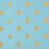 Papel pintado Bumble Bee Farrow and Ball Blue ground BP/555