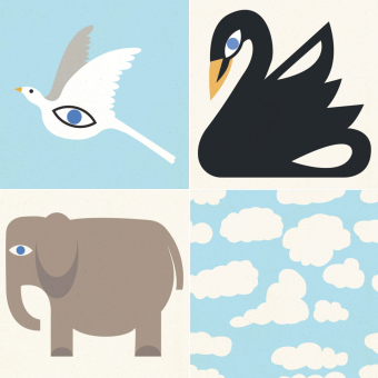 Baldosa de cemento Animales Mix