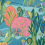 Papel pintado Albero Thibaut Tangerine and Turquoise T45012