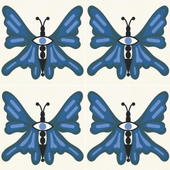 Baldosa de cemento Le Papillon Bleu