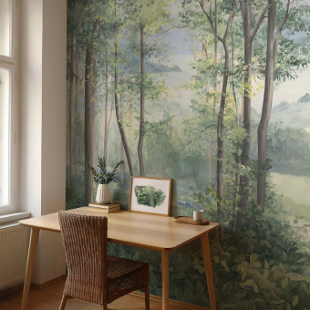 Papel pintado panorámico L'Orée du bois