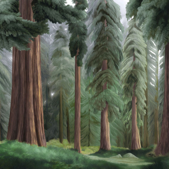 Papel pintado panorámico El Bosque Eterno