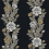 Papel pintado Blooming Stripe Vintage Unpasted Wallquest Ebony / Goldenrod ET12700