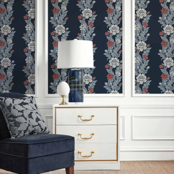 Papel pintado Blooming Stripe Vintage Unpasted