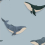 Papel pintado Whale Studio Ditte Light blue whale-light-blue