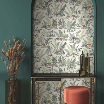 Papier peint Mushroom Garden Toile