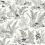 Papier peint Mushroom Garden Toile York Wallcoverings Black/Grey RT7893