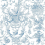 Papier peint adh&eacute;sif Old World Toile York Wallcoverings Blue/White AT4241
