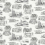 Papier peint adh&eacute;sif Modern Vista Toile York Wallcoverings Black RT7861