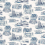 Papier peint adh&eacute;sif Modern Vista Toile York Wallcoverings Navy RT7862