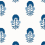 Papier peint Tybee Bud Thibaut Blue and white T16217