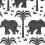 Papier peint Elephant Thibaut Black T16202