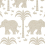 Papier peint Elephant Thibaut Beige T16205