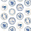 Papel pintado Porcelain Studio Ditte Blue/Gold porcelain-wallpaper-blue-gold