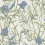 Papel pintado Iris Cole and Son Iris Blue on Stone 128/5023