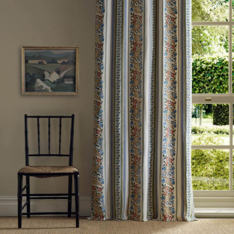 Tissu Bluebell & Peony Embroidery