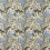 Tissu Lent Lily Embroidery Morris and Co orest/Cornflower Blue MHTF237662