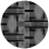 Alfombrilla Weft-Warp-Web redonda MOOOI Greytone S240458