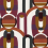 Tejido Caf&eacute; society Casamance Multico rouge 10550378