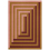 Alfombra Teklan Labyrinth Wool Layered Coral Pink TKLACO180270