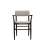Silla con reposabrazos Nama Linen 101 Copenhagen Coffee Black 253093