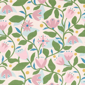 Tejido Dancing Daisies Print