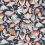 Tejido Dancing Daisies Print Scion Midnight NSCD121332