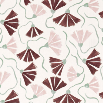 Tejido Fringed Poppy Print