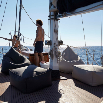 Puf cuadrado Sail Silvertex Outdoor