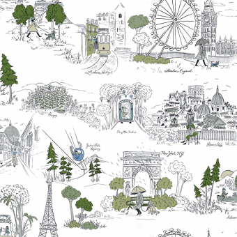 Papel pintado Travel Sketches