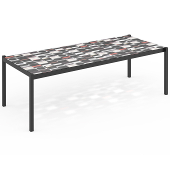 Mesa de comedor rectangular grande Stormy Sunsets