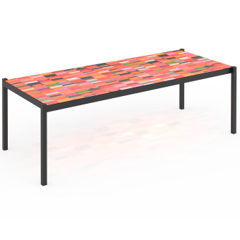 Mesa de comedor rectangular grande Warm Sunsets