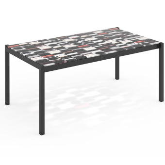 Mesa de comedor rectangular pequeña Stormy Sunsets