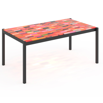 Mesa de comedor rectangular pequeña Warm Sunsets